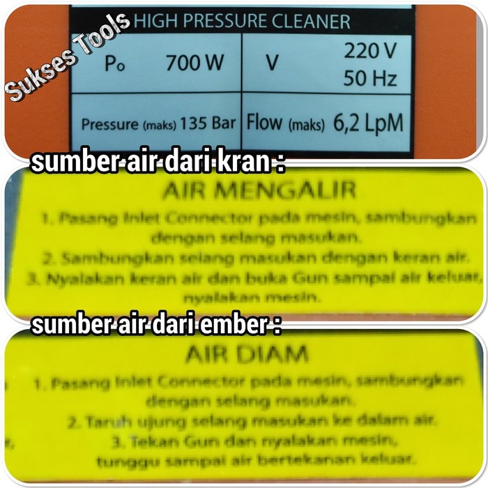 Jual Daytona 100 M Mesin Steam Cuci Mobil Jet Cleaner Lakoni 700 W 135 bar Diskon