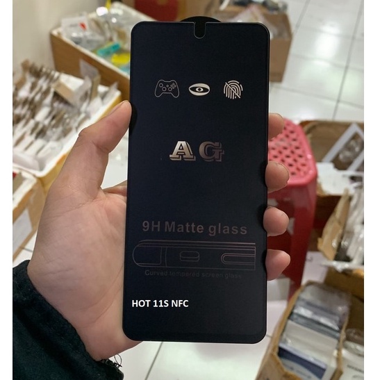 INFINIX ZERO 5G 2023 HOT 30i HOT 30 HOT 20i HOT 11 HOT 11S NFC TEMPERED GLASS MATTE ANTI MINYAK ANTI GORES KACA GLARE DOFF GAMING TEMPRED SCREEN GUARD PELINDUNG LAYAR FULL COVER