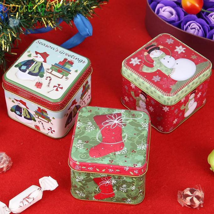 

Bou❀Cute Christmas Mini Gift Package Tin Box Candy Baking Cookies Riantihanumshop9