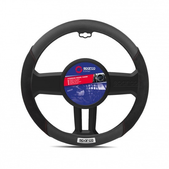 SARUNG SETIR COVER STIR SPARCO CORSA SPC 1112 BK PREMIUM ORIGINAL