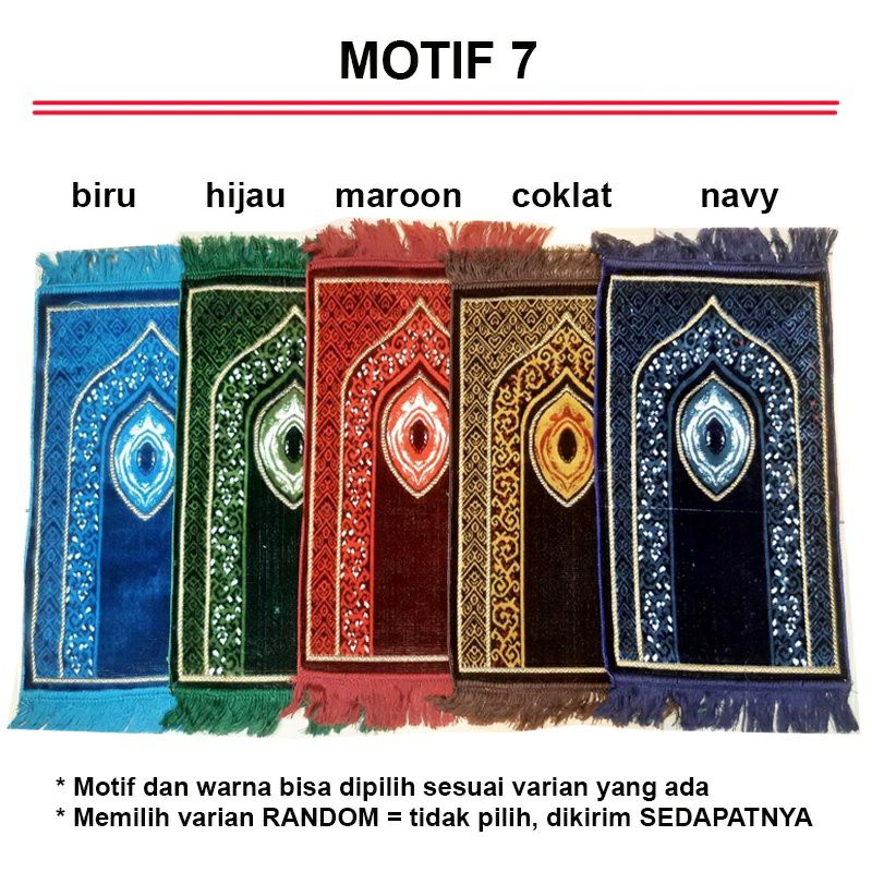 Sajadah Turki Kiswah Muka/Kepala Mini Impor Bludru Warna 35x60cm