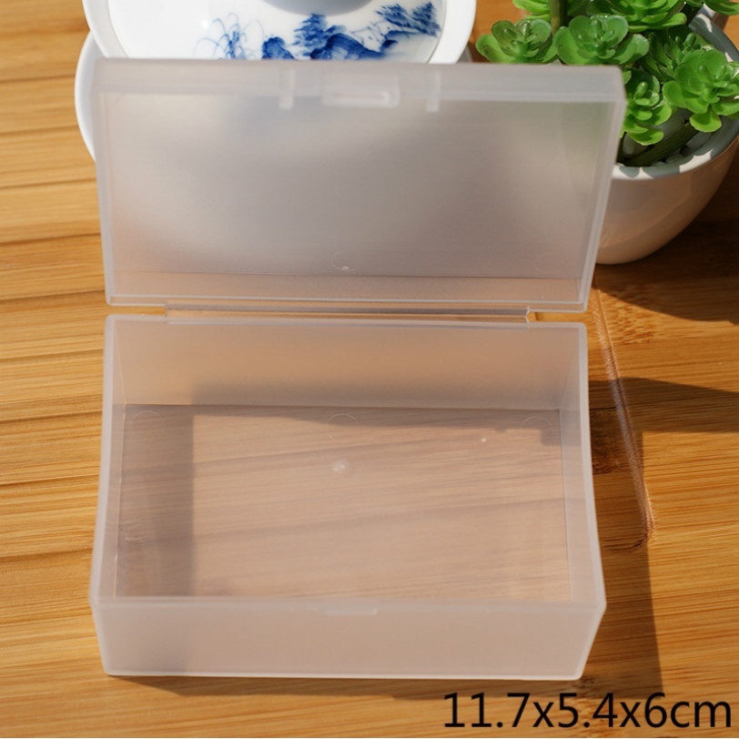 Portable Clear Matte Rectangle Plastic Storage Box Pills Beads Package Box