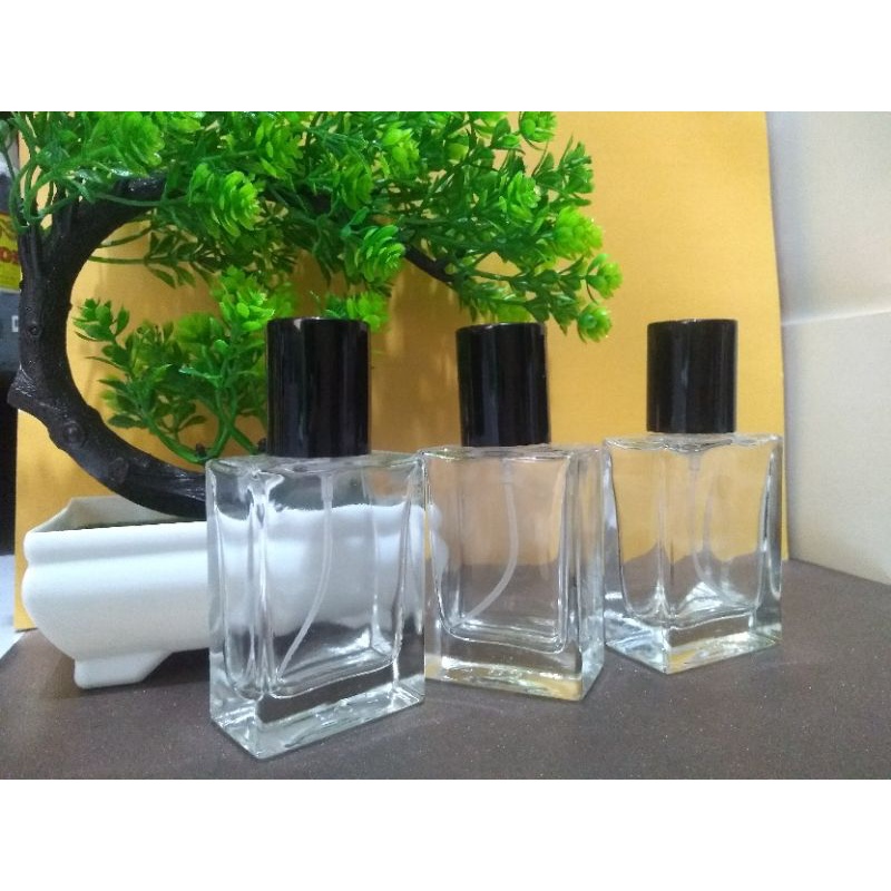 botol parfum kaca  Hermest 30 ml drat  tutup hitam