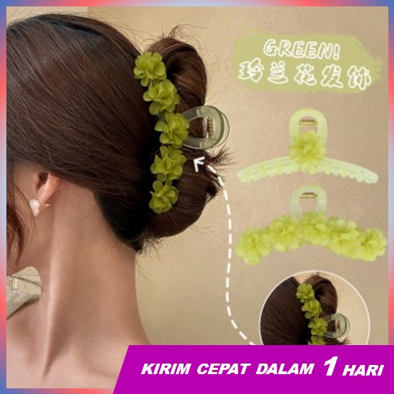 Super66 Jepit Green Series/ Jepit Rambut Korean Style/ Jedai Besar/Korean Hair Claw