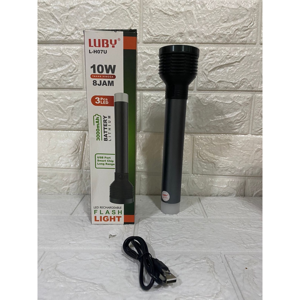 Luby Flash Light Senter L-H07U 10 Watt