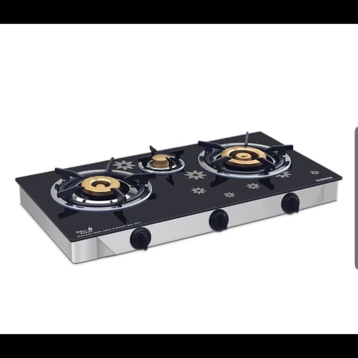 Kompor Gas 3 Tungku Kaca Sanken SG-533FS