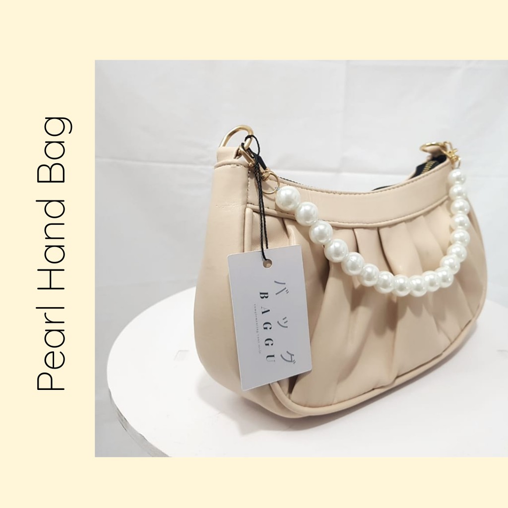 BAGGU.ID Pearls Hand Bag / Tas Tangan Mutiara / Top handle Bag Premium Quality / Mini Bag