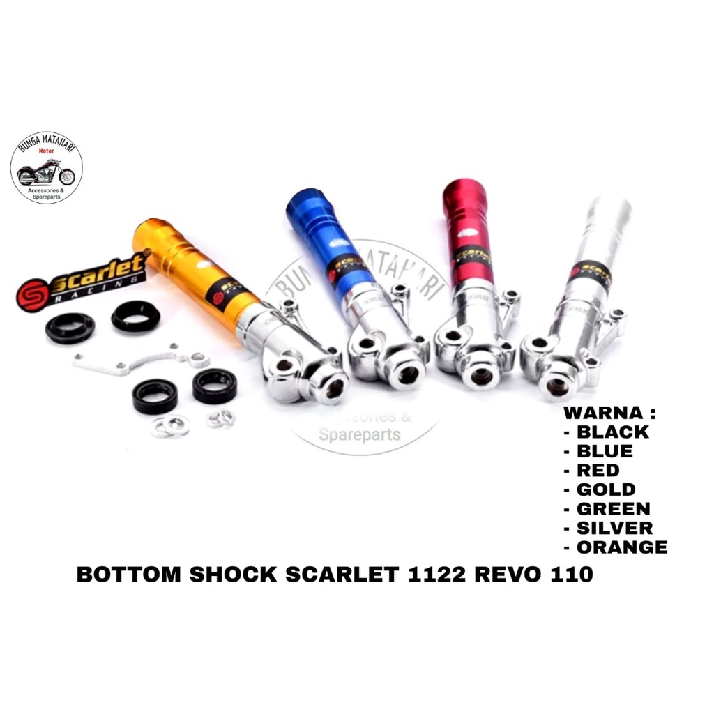 Bottom Shock Absorber Depan 1122 Bebek & Matic Revo 110 " Original Scarlet "