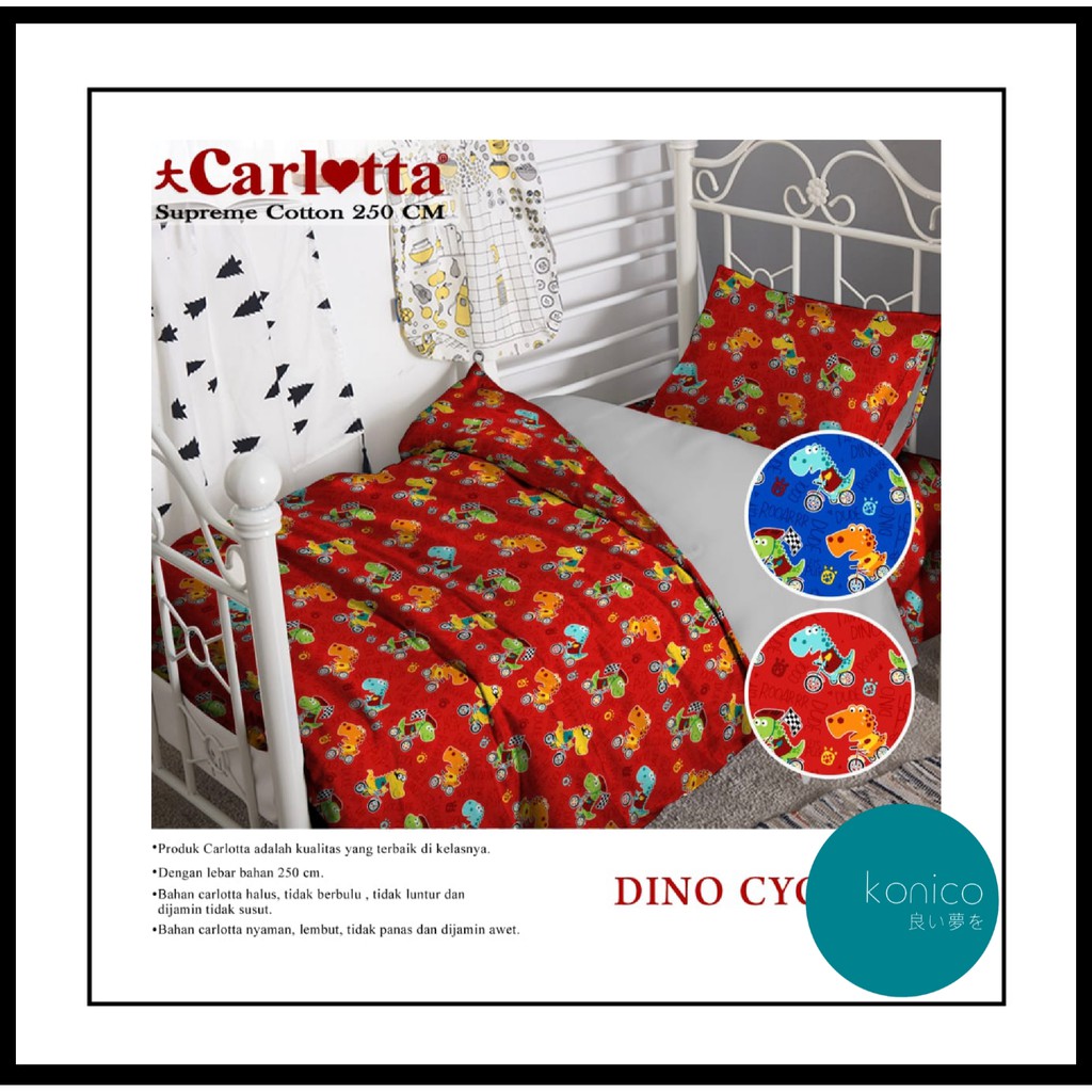 KONICO kain Katun sprei Meteran motif Karakter Anak DINO Star Grow Catra (kain meteran) Ter Murah