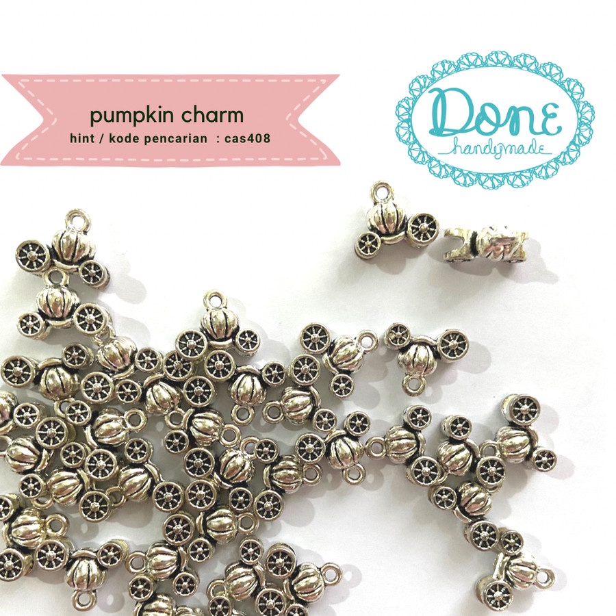 pumpkin charm cinderella charm halloween donehandymade done handymade jual bahan kerajinan tangan cas408