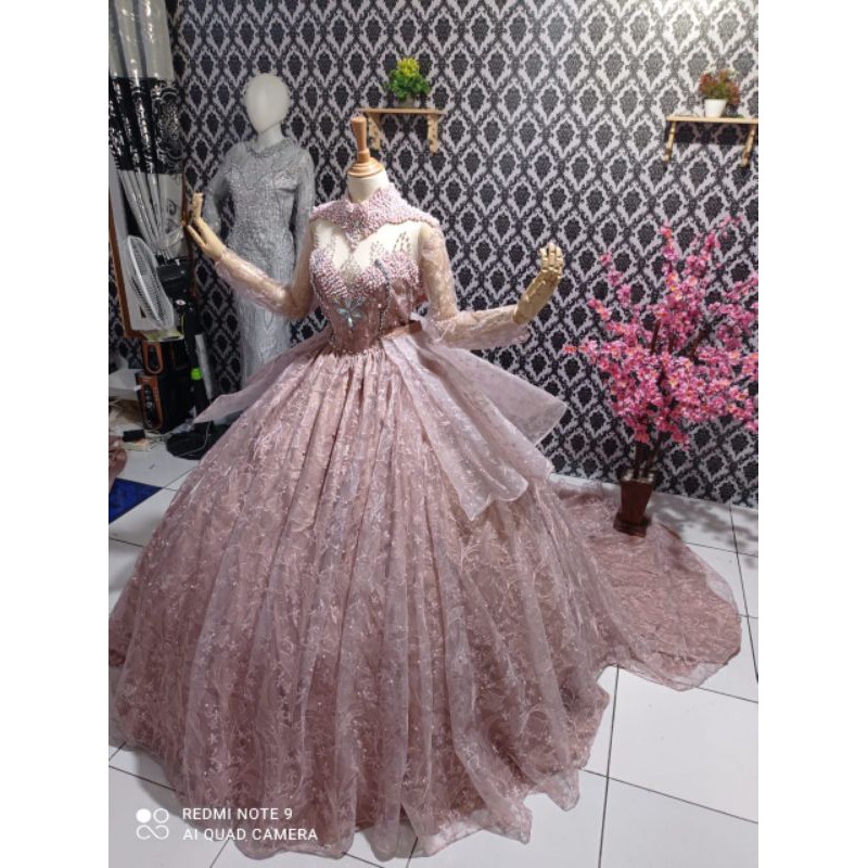 SALE GAUN PENGANTIN EKOR Barbie Crinolin Petticoat Petikut Akad Kebaya Pengantin Mewah Gotic Gotik