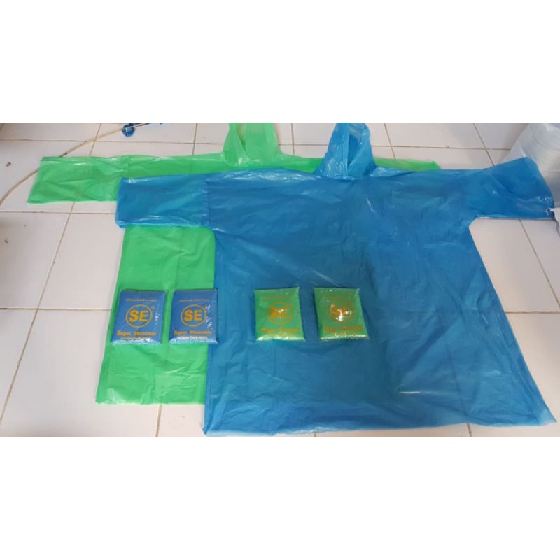 jas hujan plastik / jas hujan Ponco / jas hujan celana