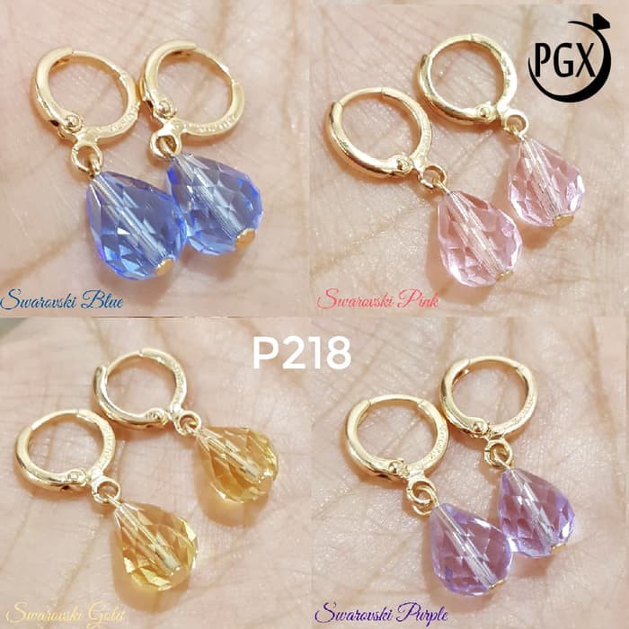 Anting Xuping Swarovski Asli Original - Perhiasan Lapis Emas - P218