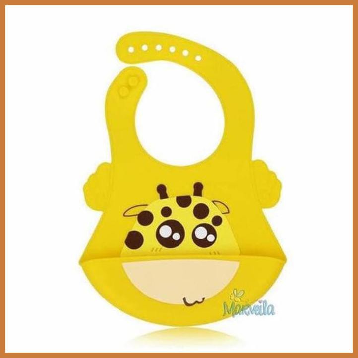 MARVEILA SILICONE CUTE BIB GIRAFFE