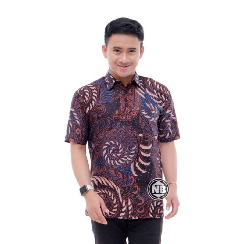 BLOUSE COUPLE BATIK ATASAN BATIK WANITA LENGAN PANJANG MOTIF KEONG