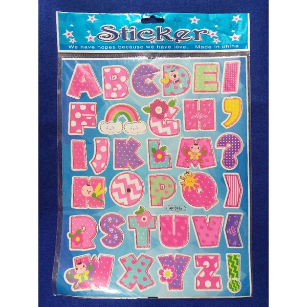 Edufuntoys Mainan Edukasi Stiker Sticker Abjad Huruf dan Angka