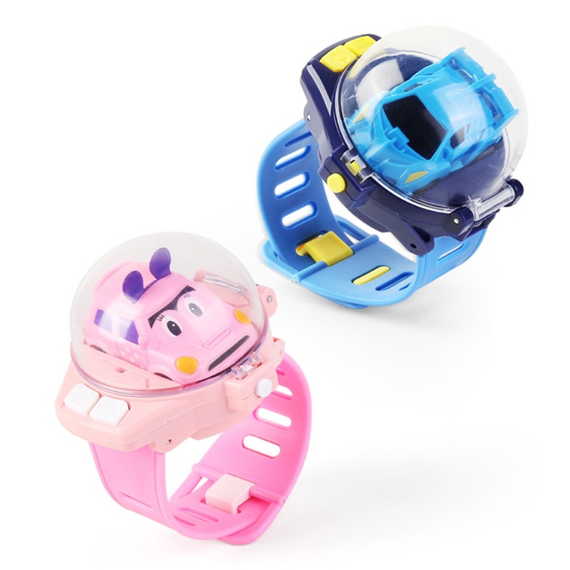 Mary Wearable Watch RC Car Toy Light USB Gadget Mobil Mini Dengan Gelang Jam Hadiah Anak