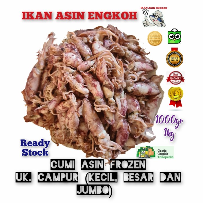 

ikan asin cumi asin sotong frozen/beku 1000gr 1kg