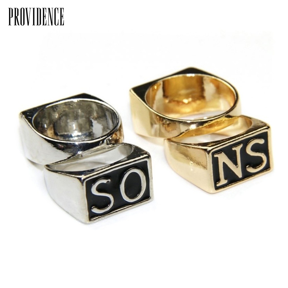 Providence 2Pcs/set Punk Stainless Steel Sons of Anarchy Couple Finger Rings Jewelry