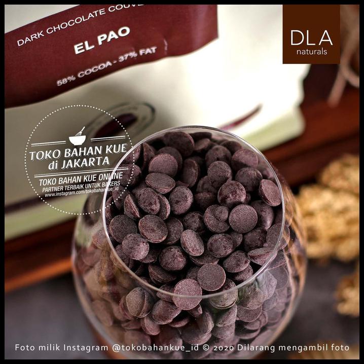 

Dla Naturals - Dark Chocolate Couverture El Pao 58% 1Kg Coklat Coin