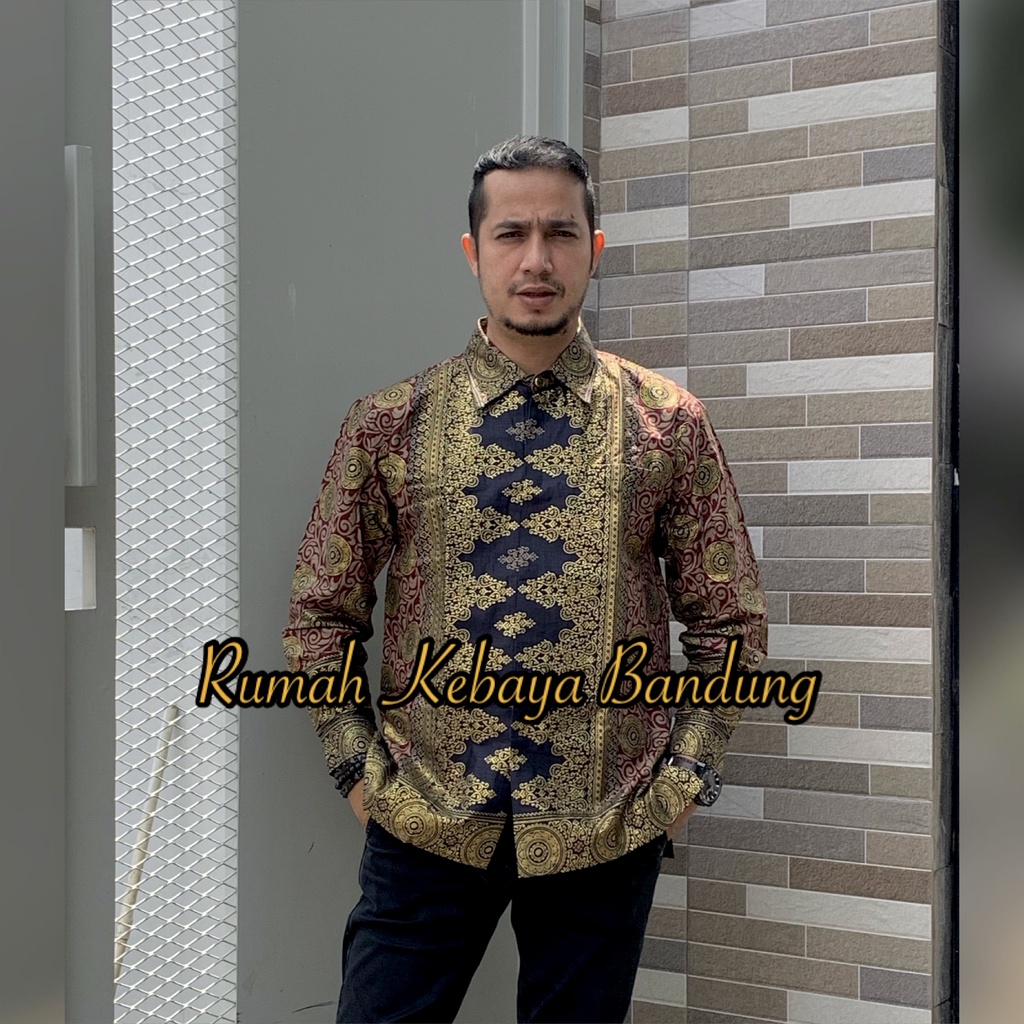 OBRAL SALE KEMEJA (MOTIF KOIN) SARIMBIT  BATIK JUPRI RUMAH KEBAYA BANDUNG RUMAH SONGKET BANDUNG