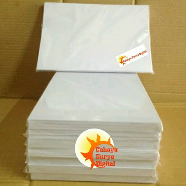  STICKER  VINYL  INKJET  WHITE A4 minimal order 10 lembar 