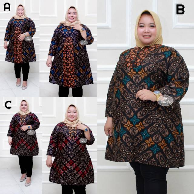 Baju tunik batik jumbo LD 140 PJ 92