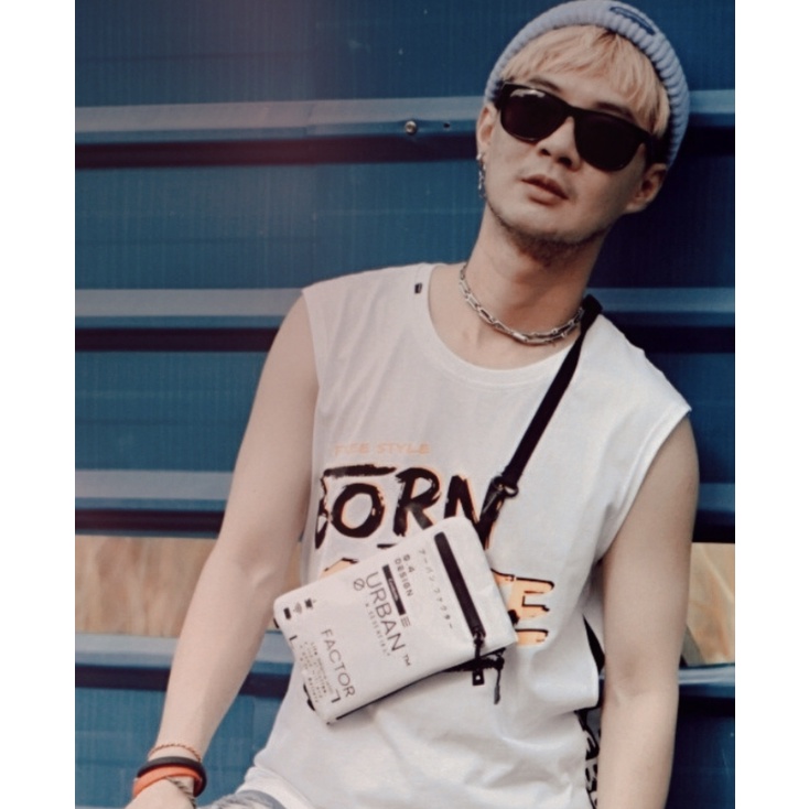 NOCTURNAL WHITE |MNMXURBAN| Tas Selempang Pria Tas Handphone Sling Bag ORIGINAL