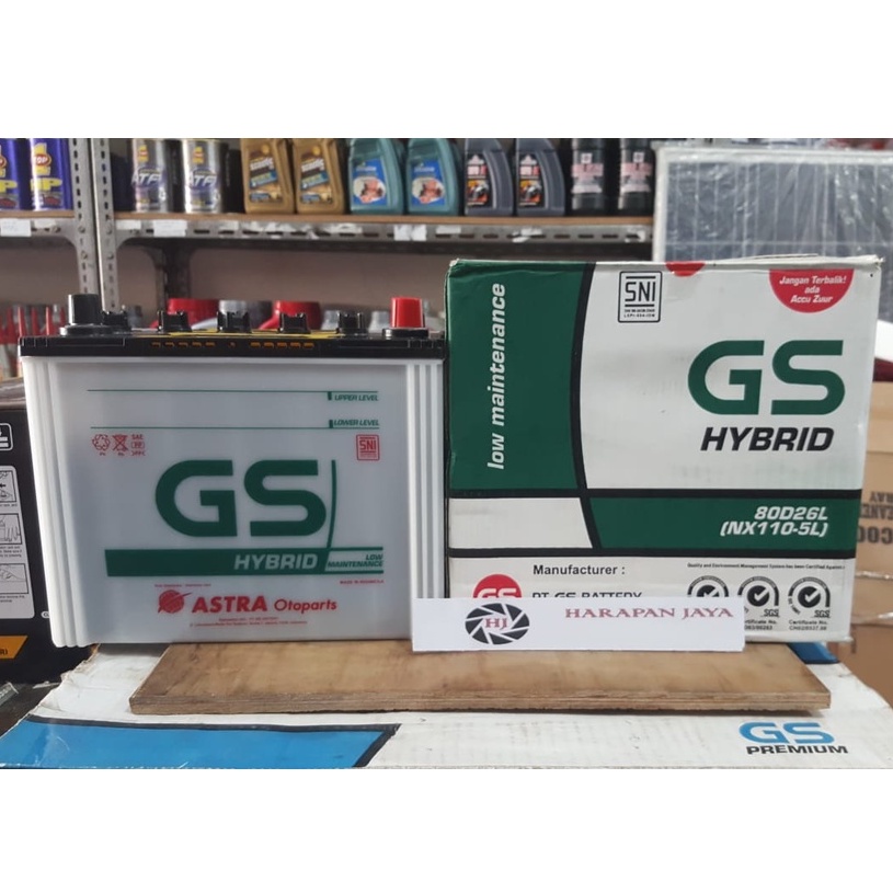 AKI MOBIL GS ASTRA HYBRID  80D26L / NX110-5L (BASAH)