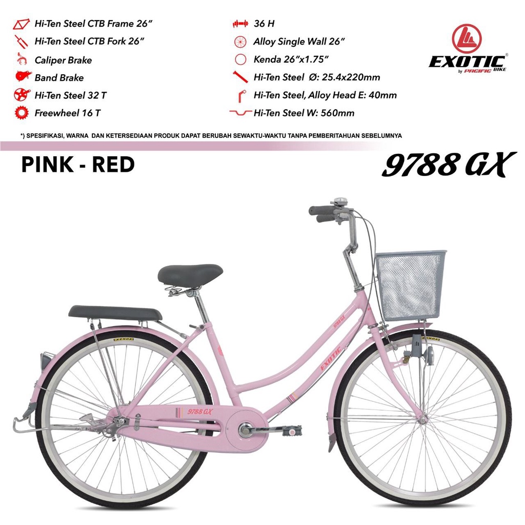 Sepeda Dewasa Remaja Cewek Mini CTB 26 Exotic 9788 GX
