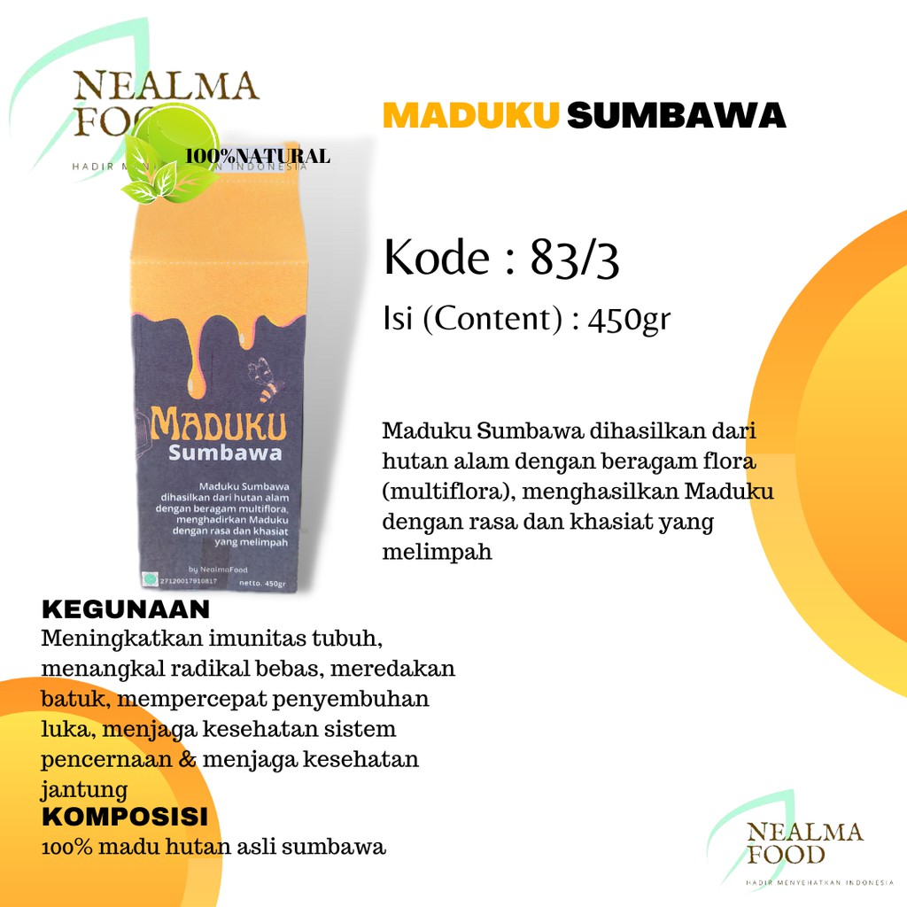 MADUKU SUMBAWA, MADU ASLI, MADU HUTAN ASLI SUMBAWA, MULTIFLORA, HERBAL, BERKHASIAT