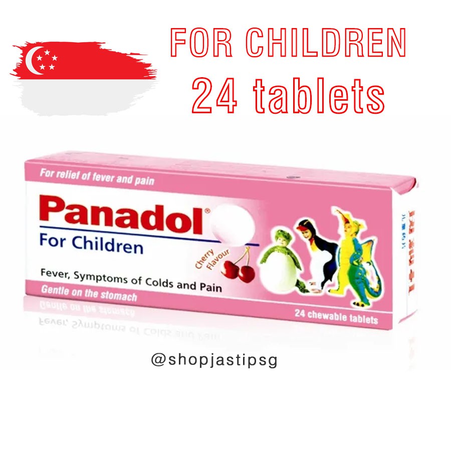 Panadol For Children 24 tablet Kunyah Singapore Obat Pereda Sakit Anak JAKARTA