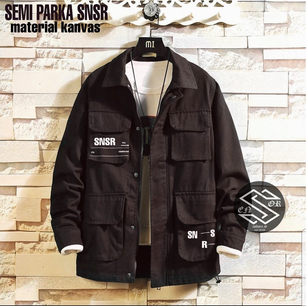 [ BAYAR DI TEMPAT / COD ] JAKET SEMI PARKA SNSR / JAKET PARKA TRUCKER PRIA TERBARU