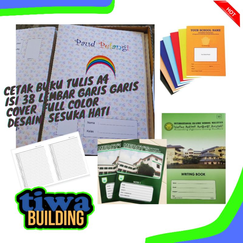 

CUSTOM BUKU TULIS SEKOLAH 38 LEMBAR GARIS GARIS UKURAN A6 COVER BERWARNA DESAIN BEBAS