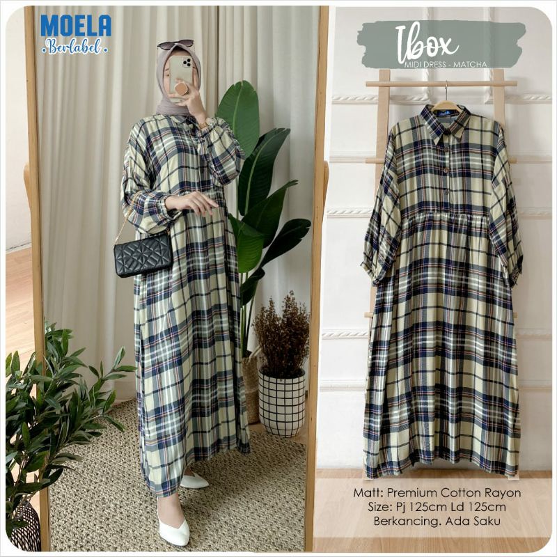 GAMIS RAYON VISCOSE MOTIF KOTAK-KOTAK