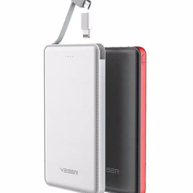 Power Bank Veger V41 10000 mAh Slim Original Kartu Garansi 1 Tahun dengan bentuk SLIM