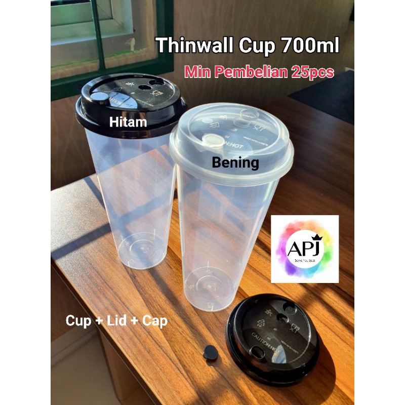 PP CUP INJECTION 700ML/Gelas Plastik Boba/Gelas Plastik Cheese Tea/ Thinwall Cup