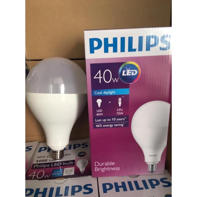 Lampu LED PHILIPS 40w 40watt 40 w 40 watt BULB / Bolham PUTIH