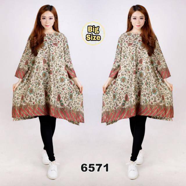 Ar44- Tunik Jumbo Waki Size Fit Xxxl Bahan Batik