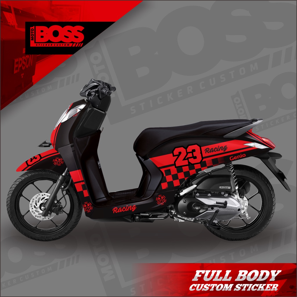 Decal Sticker Honda Genio Full Body Stiker Decal Honda Genio Striping Full Body Honda Genio Motif Re