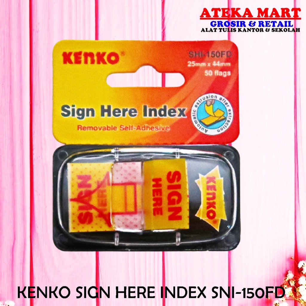 

[PCS] SNI-150FD KENKO SIGN HERE INDEX PENANDA TANDA TANGAN