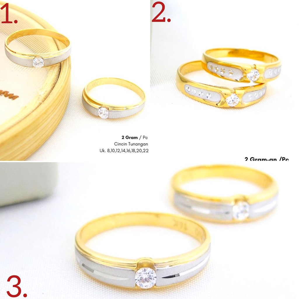 Harga cincin emas 1 gram 2022