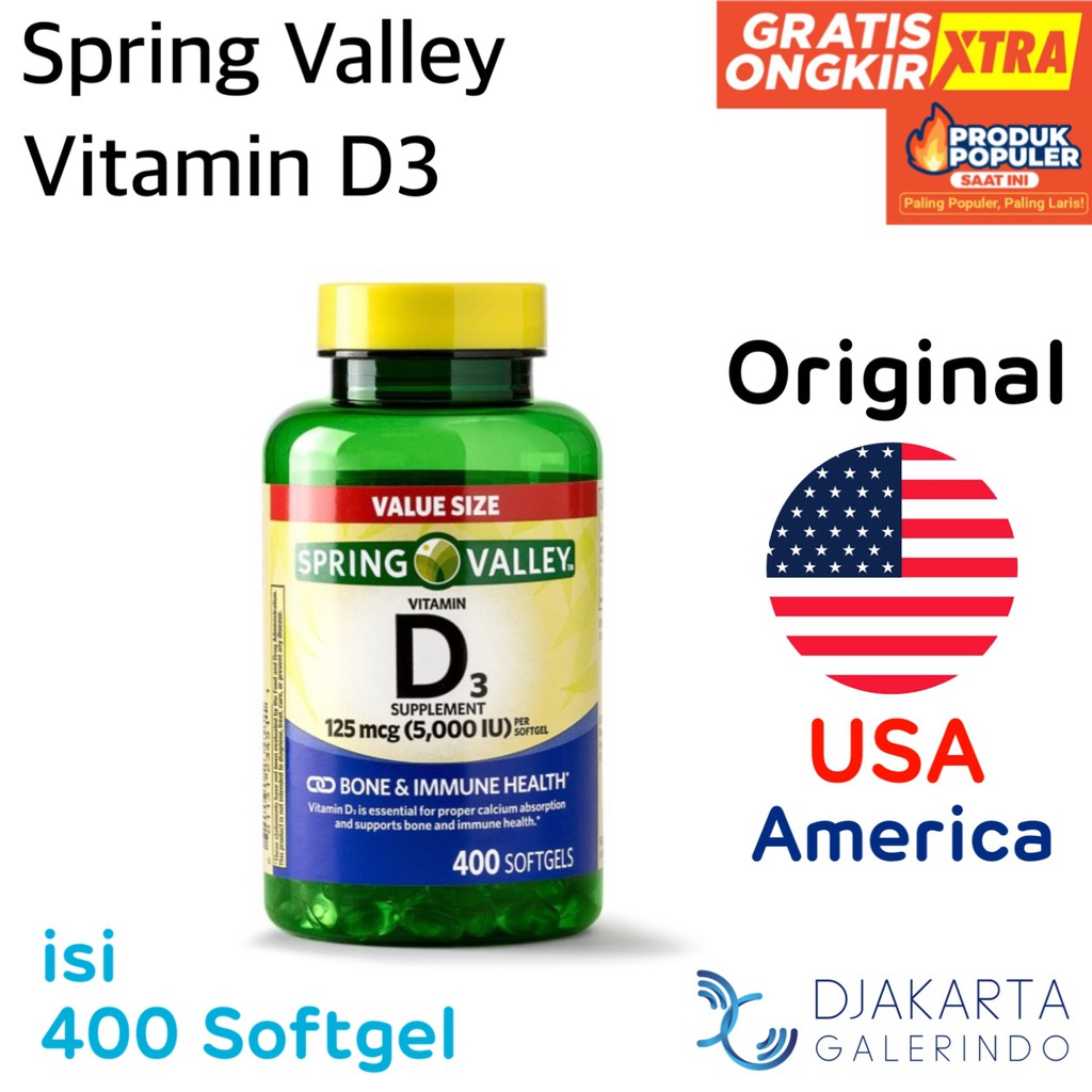 Vitamin D3 5000 IU Spring Valley Original USA America