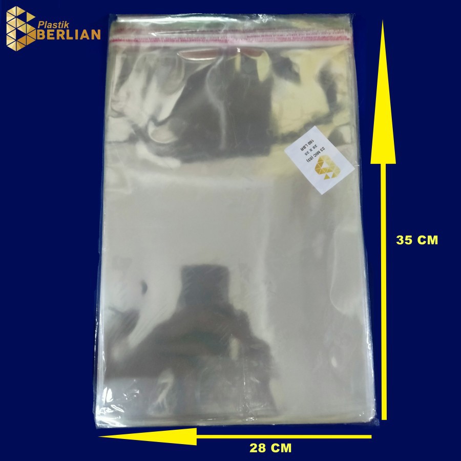 

Zyd Plastik 28 x 35 cm OPP EKONOMIS 23micron 100 lbr lem seal