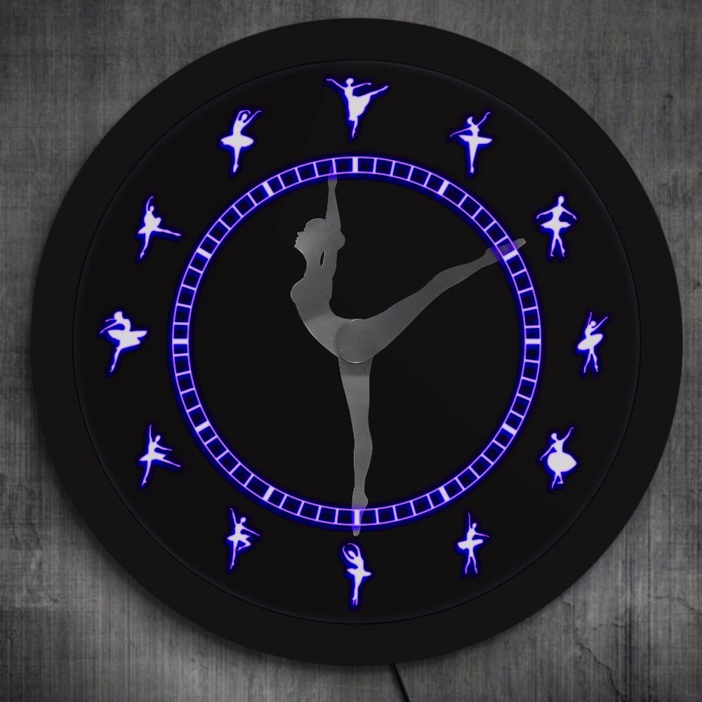 Ballerina Figurines Led Lighting Wall Clock Ballerina Silhouette Artwork Ballet Room Shopee Indonesia Ballerina Figurines Led Lighting Wall Clock Ballerina Silhouette Artwork Ballet Room Shopee Indonesia