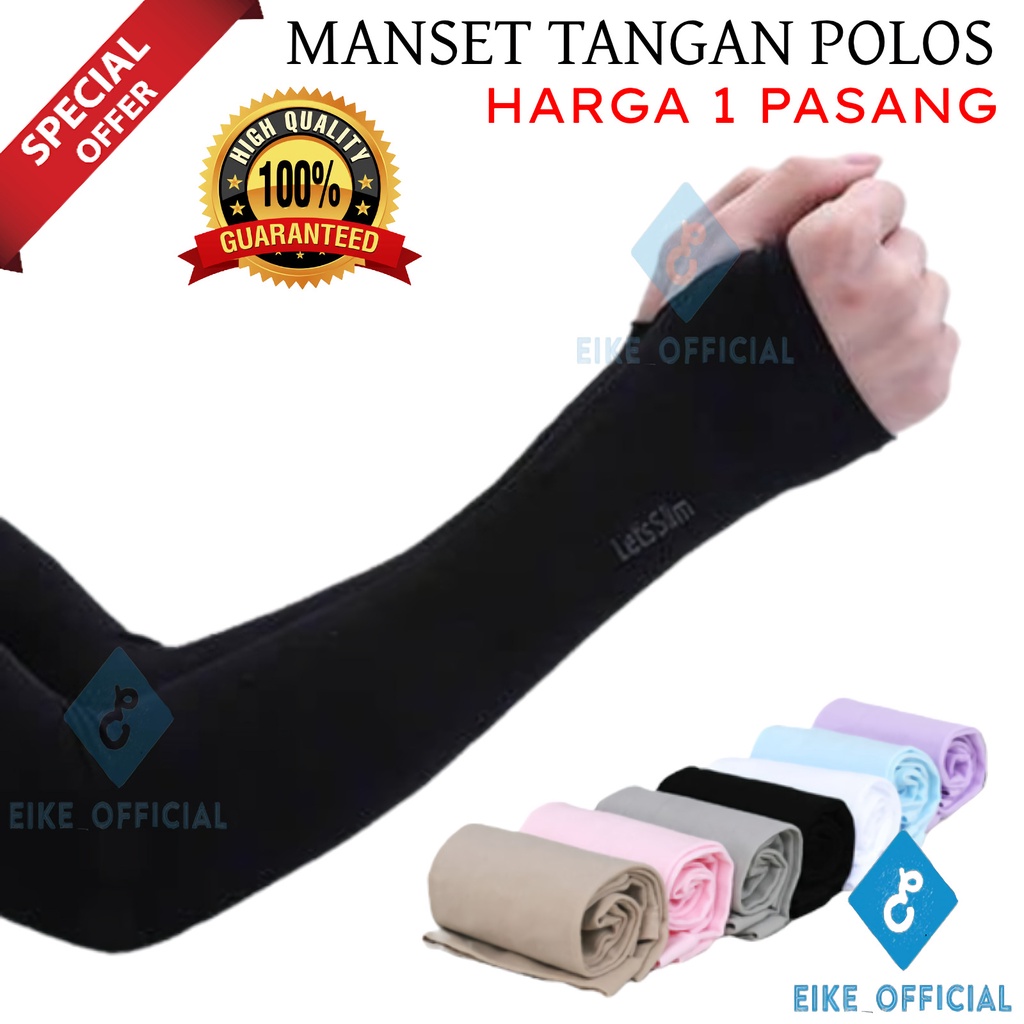 [EIKE] MANSET LENGAN ANTI UV SINAR MATAHARI / MANSET TANGAN DENGAN LUBANG JEMPOL ELASTIS / MANSET LENGAN PANJANG / MANSET TANGAN PRIA WANITA