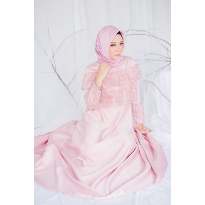 Jasmine Dress-Prewedding Dress-Gaun Kondangan-Dress wisuda-Gaun Muslimah-Gaun Syari