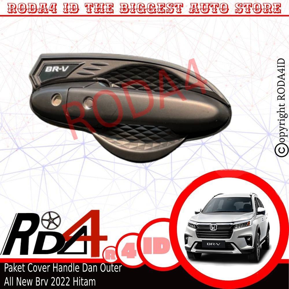 Cover Handle Gagang Pintu Honda All New Brv 2022 Hitam Dop Hitam Glossy Carbon Paket Outer Handle Mangkok Tutup Bensin Tank Cover