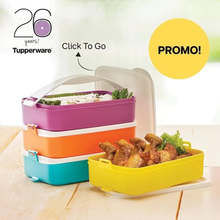 Tupperware Click To Go Rantang Susun Kotak