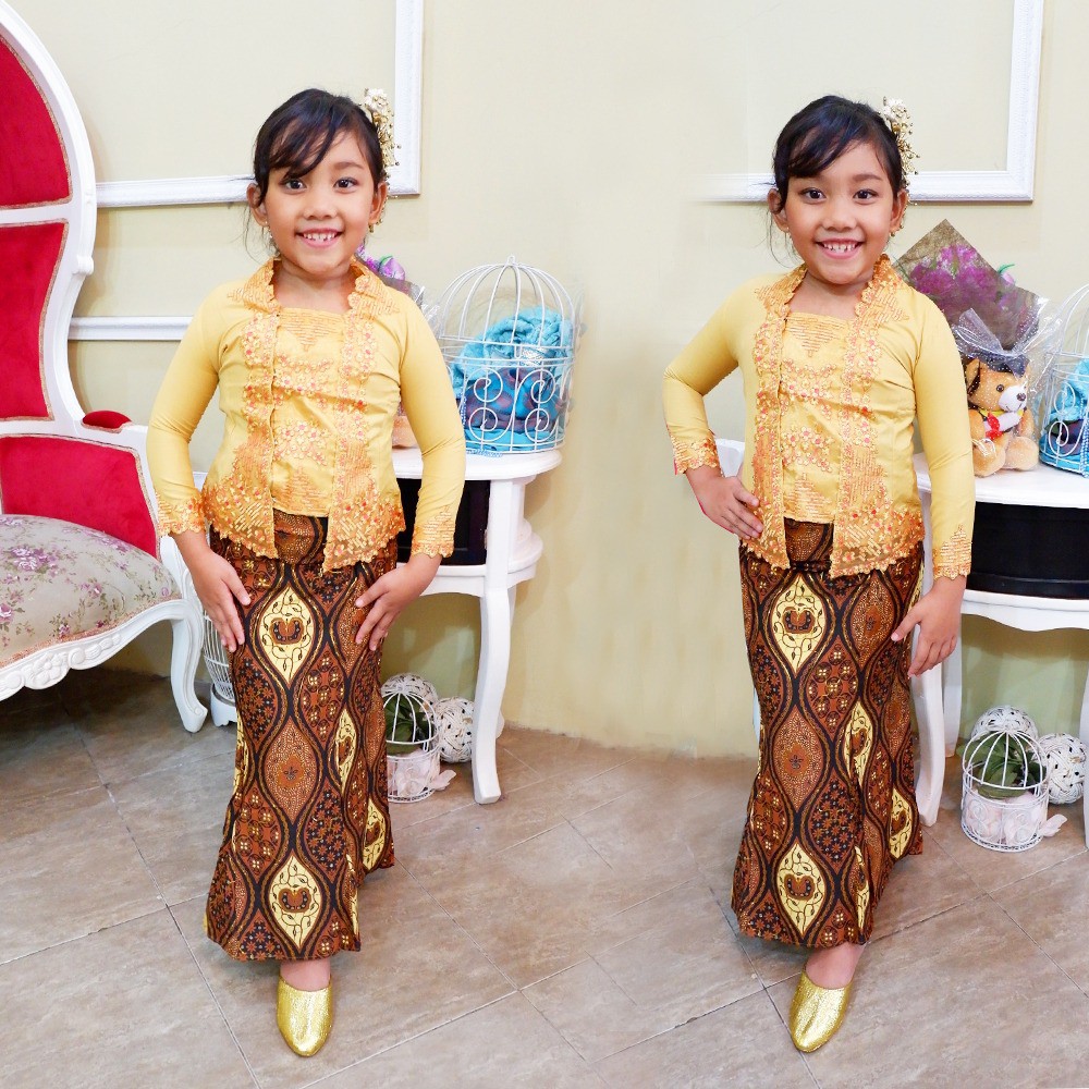 Setelan Kebaya Encim Anak Lucu Murmer Tafeta Shopee Indonesia